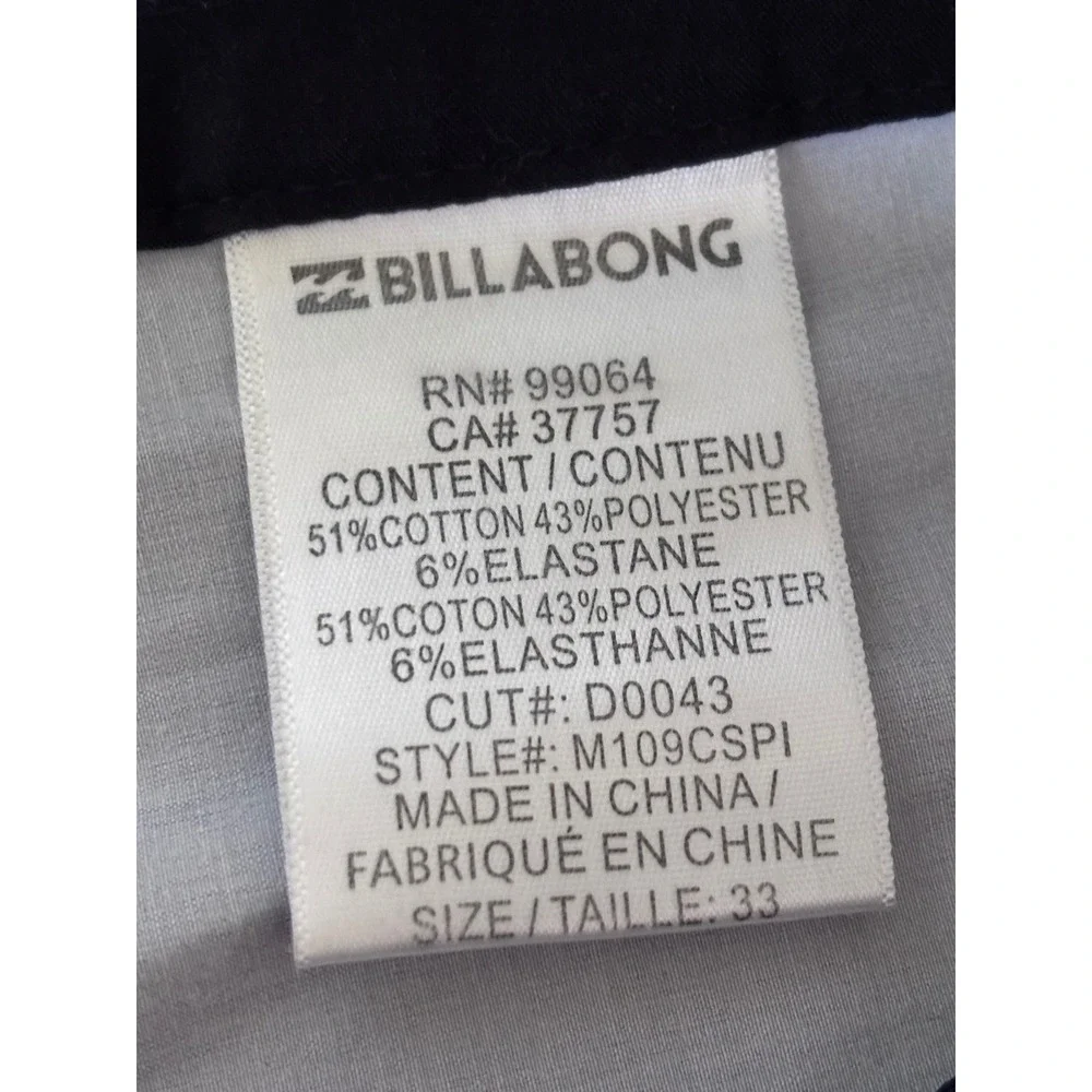 Billabong measurements waist